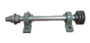 Eje con Doble Polea para Sierra de Mesa o Taladro de Banco Casero - Modelo 206 - Tornillería 25/30mm