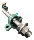 Eje con Doble Polea para Sierra de Mesa o Taladro de Banco Casero - Modelo 206 - Tornillería 25/30mm