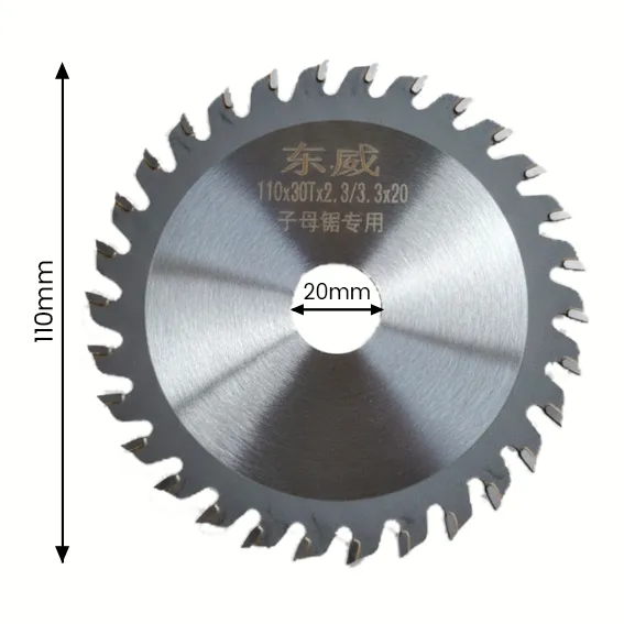 Disco sierra incisor 110x2.3-3.3/1.0x20x30t pequeño para mesa