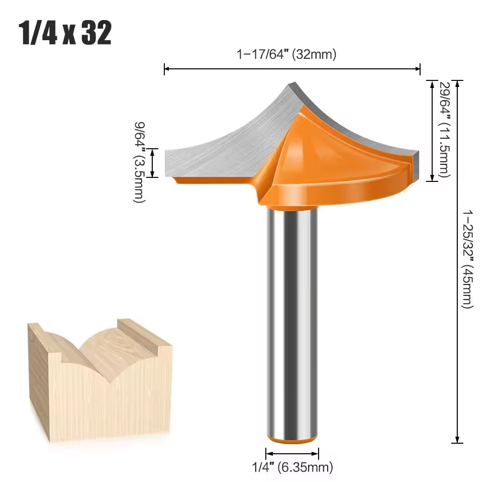 Broca de Inglete de Bloqueo 45° (L-N017-3) – Vástago 1/4" – 1/4×32mm Ref: P137