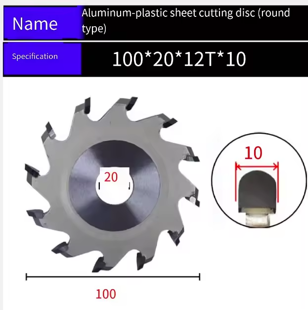 Cabezal Helicoidal Redondo con Insertos para trompo – 100×20×12T×10