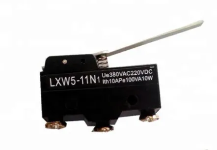 Microinterruptor  Limit Switch Industrial LXW5-11N1 — 380VAC / 220VDC / 10A — Palanca Larga 1NO+1NC