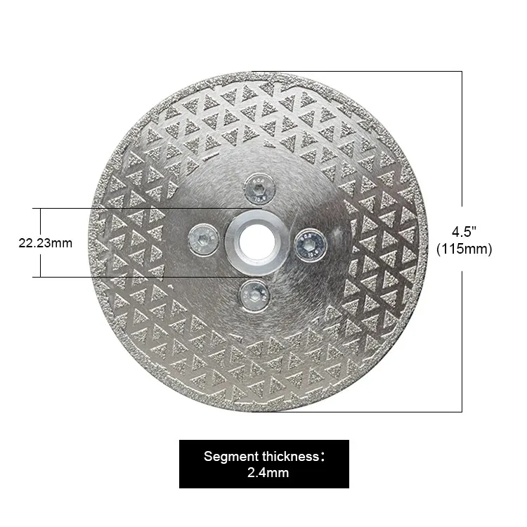[A2322] Disco diamante 4½" (115mm) doble cara — corte y pulido mármol/cerámica