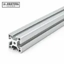 Perfil de aluminio 4040 - 250cm. Tipo T. Color Plata