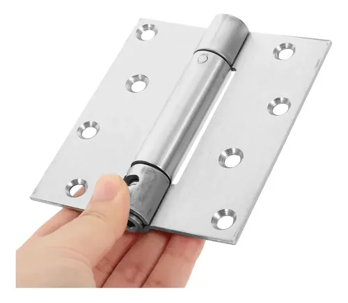 [A2355] Bisagra con Resorte de Cierre Automático 4" X 3.5" Esquina Recta – Acero Inoxidable