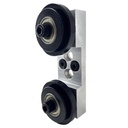 Conjunto de doble rodillo para perfil de aluminio 4040 - Soporte con ruedas para guías lineales y rieles