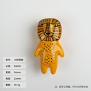 Pomo / tirador de cerámica temática animales. Modelo:León · 16,8 cm