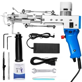 Pistola Portátil Comercial para Tufting de Alfombras, Nuevo Diseño de Telar de Lanzadera, Máquina Industrial para Fabricación de Alfombras, para Tejido y Confección de Alfombras