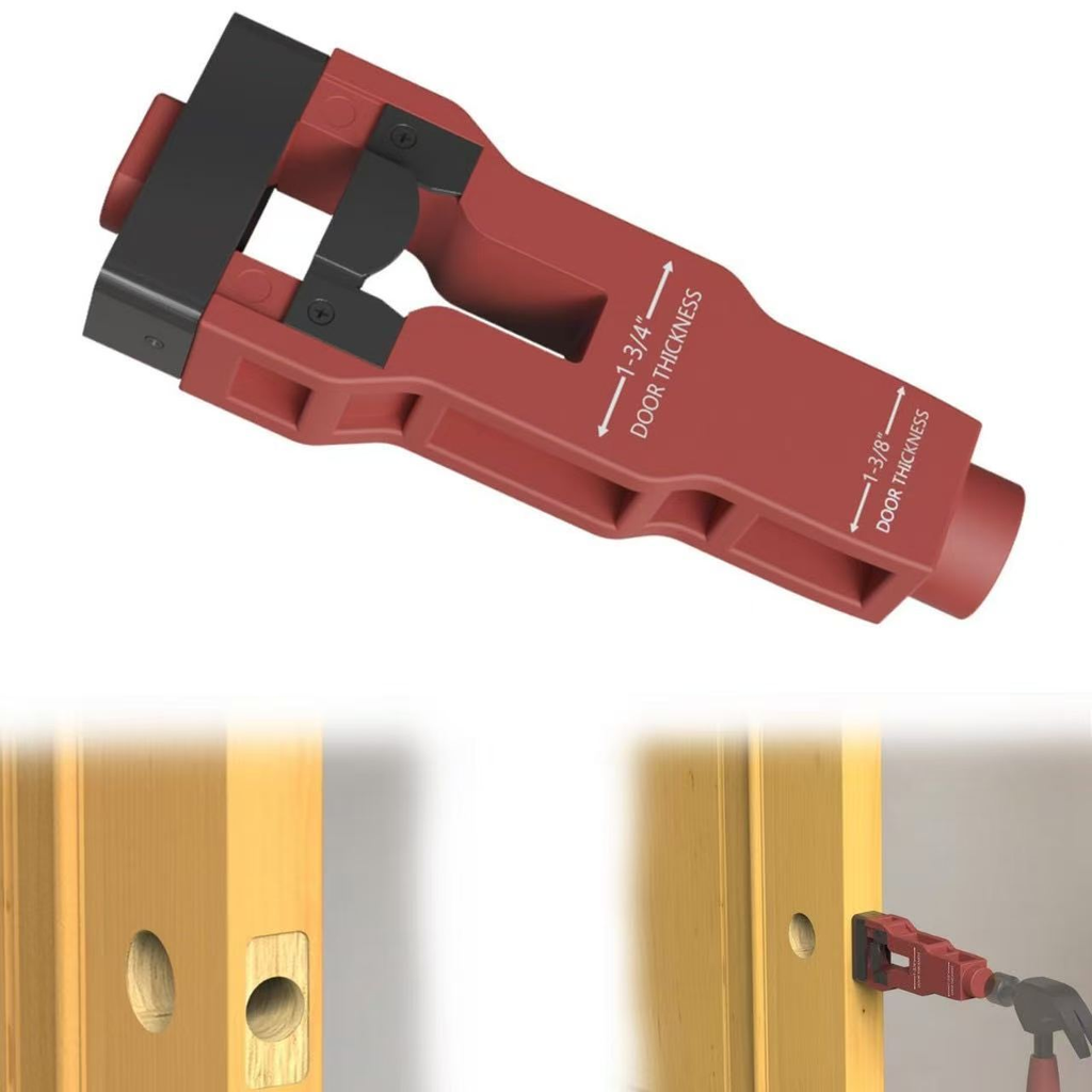 Herramienta para mortaja de pestillo de puerta L-HT1281, kit de instalación de herramientas para ranura de pestillo que ayuda a quitar materiales