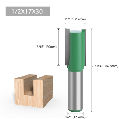[A2429] Fresa recta  vástago 1/2", Ø 20 × 30 mm (Recta 2 filos TCT) Ref: G149