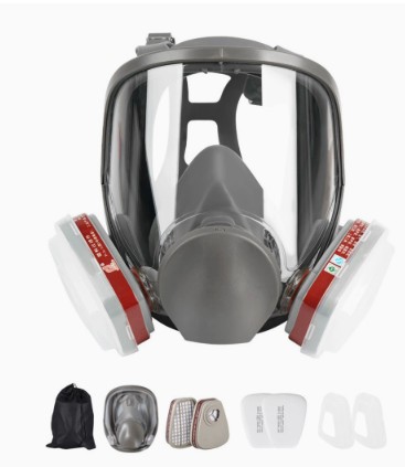 Máscara antipolvo de rostro completo tipo 6800 + 12 filtros