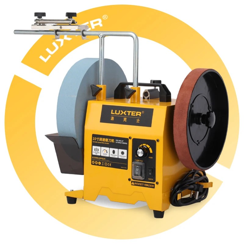 [A2457] Afilador al agua de 10" LUXTER 400 W - velocidad variable y rueda de pulir