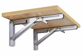 Soportes o escuadras plegables para estantes de acero inoxidable 20" - Set de 2 unidades - Plateado