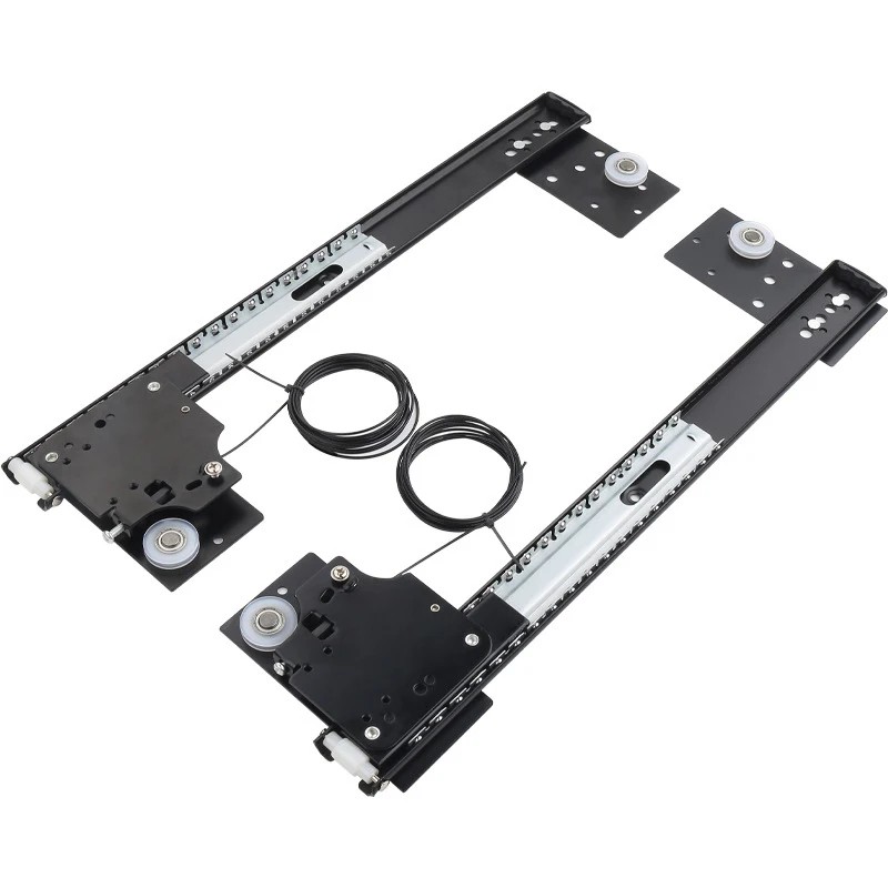[A2474] Herraje para puerta abatible escamoteable (se esconde dentro del mueble) - carga 18 kg - 350 mm
