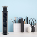 [A2489] Enchufe tomacorriente Pop-Up Retráctil Oculto — 3 Tomas 110V + 2 USB-A